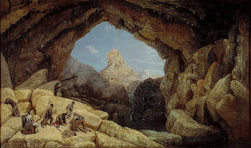 unknow artist La Cueva del Gato oil painting image